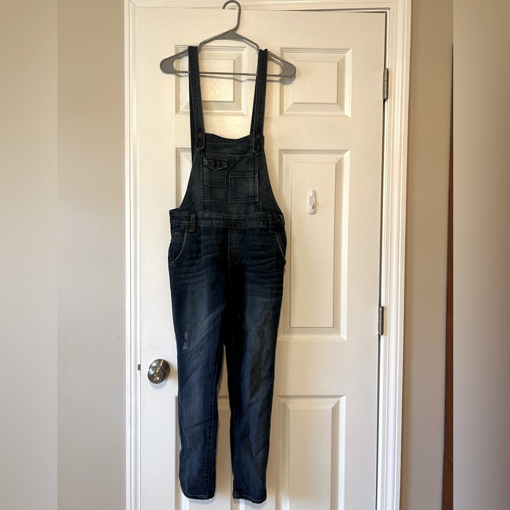 Free People skinny overalls